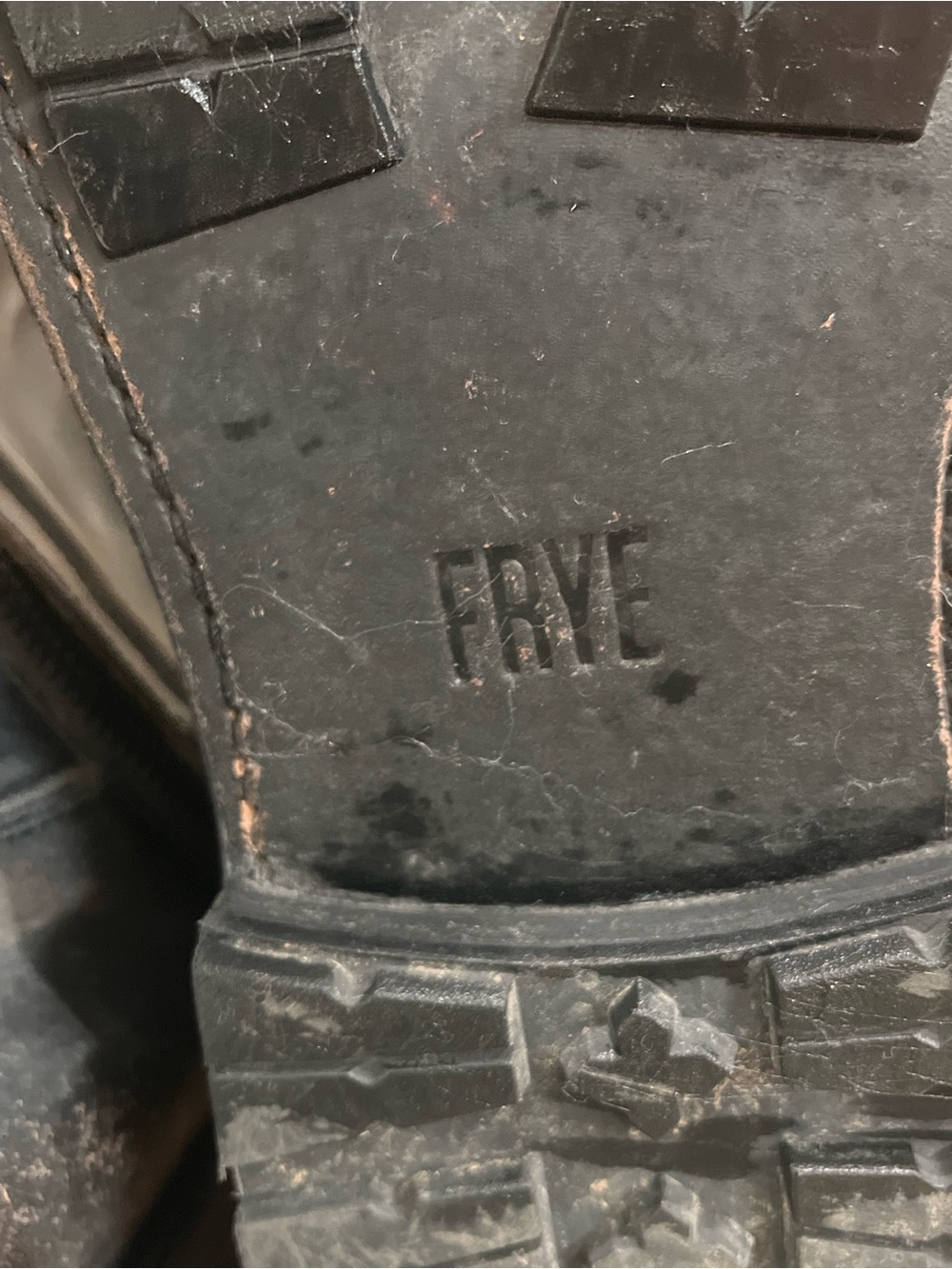FRYE Men’s Engineer Boots Size 13d Black/Brown Distressed Leather Side Zip - Picture 9 of 10